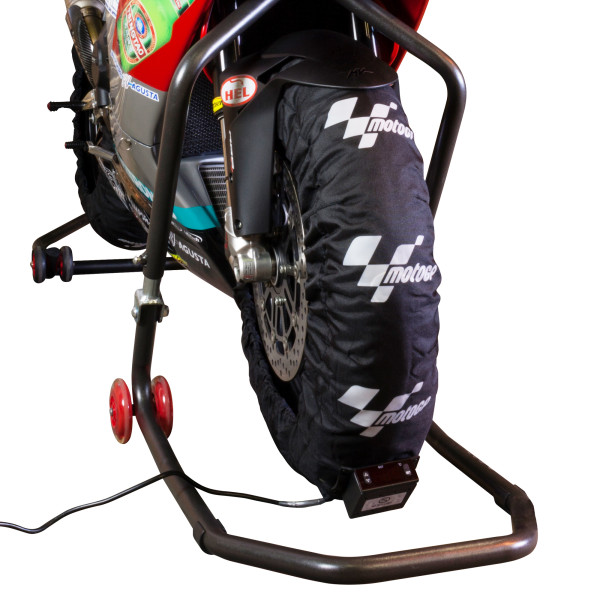 motogp Motogp digital tyre warmer set for 120/70-17 front and 180/55-17 rear tyres - with uk 3 pin plug